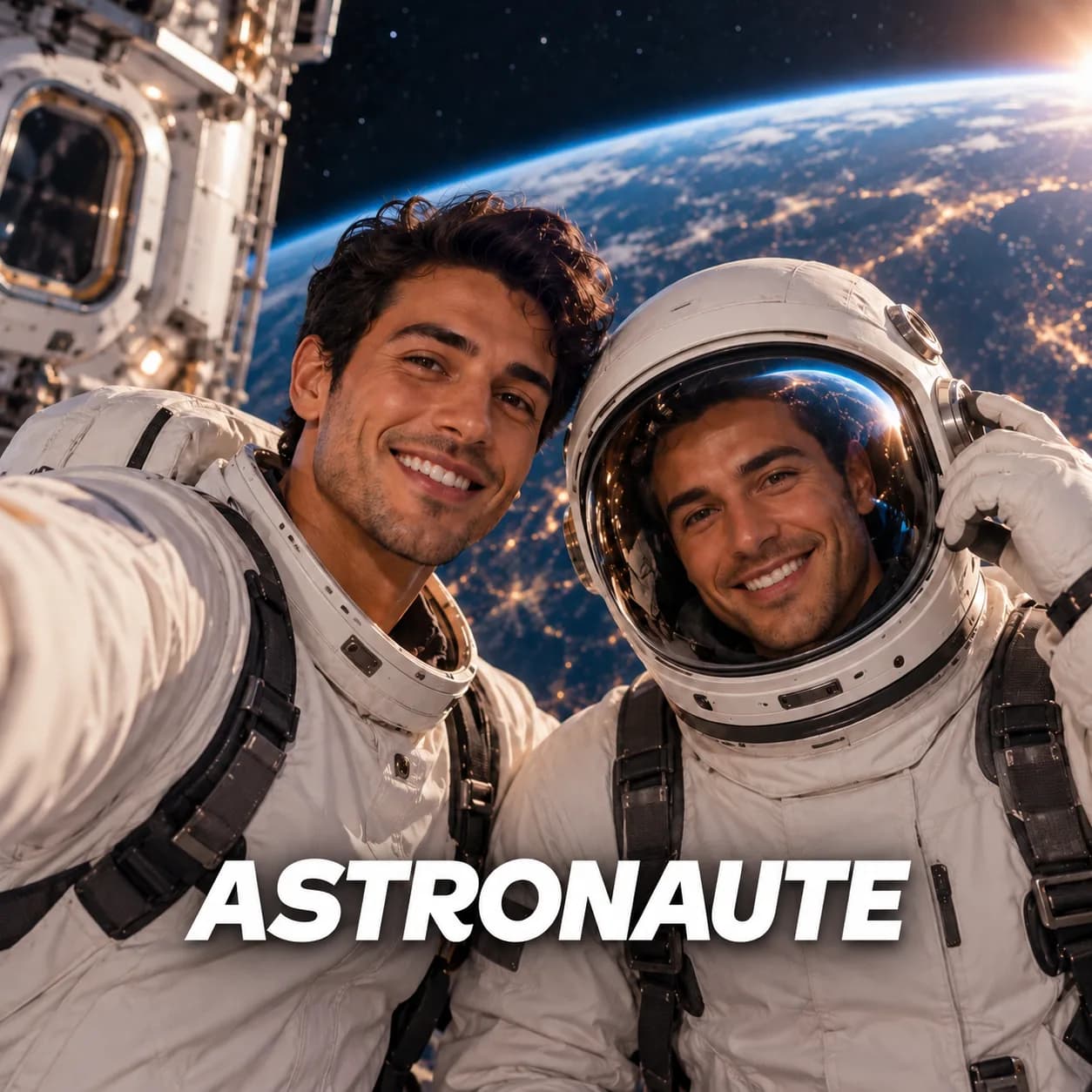 Scène astronaute